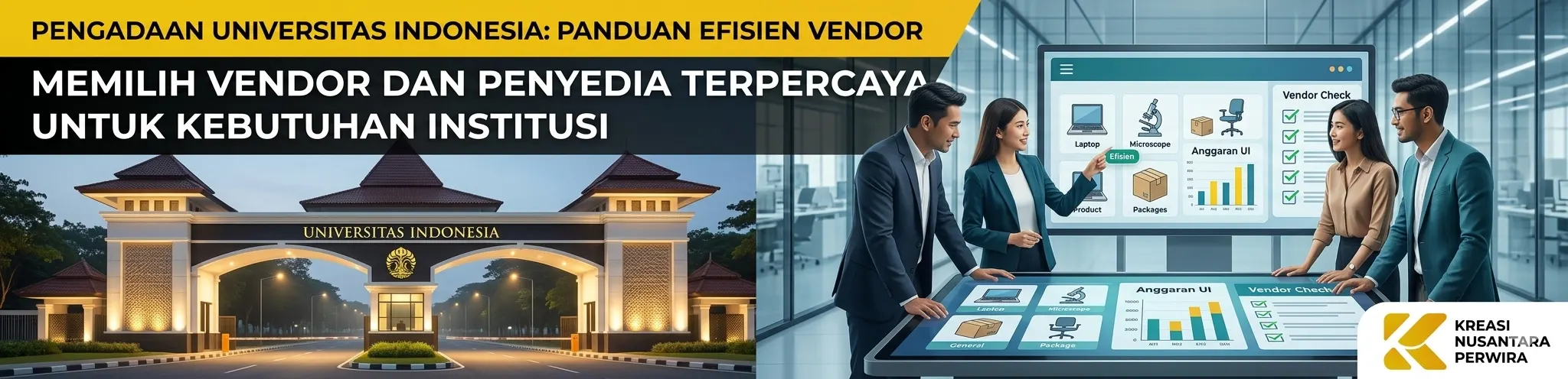 panduan pengadaan Universitas Indonesia yang efisien dengan vendor terpercaya seperti Kreasi Nusantara Perwira,