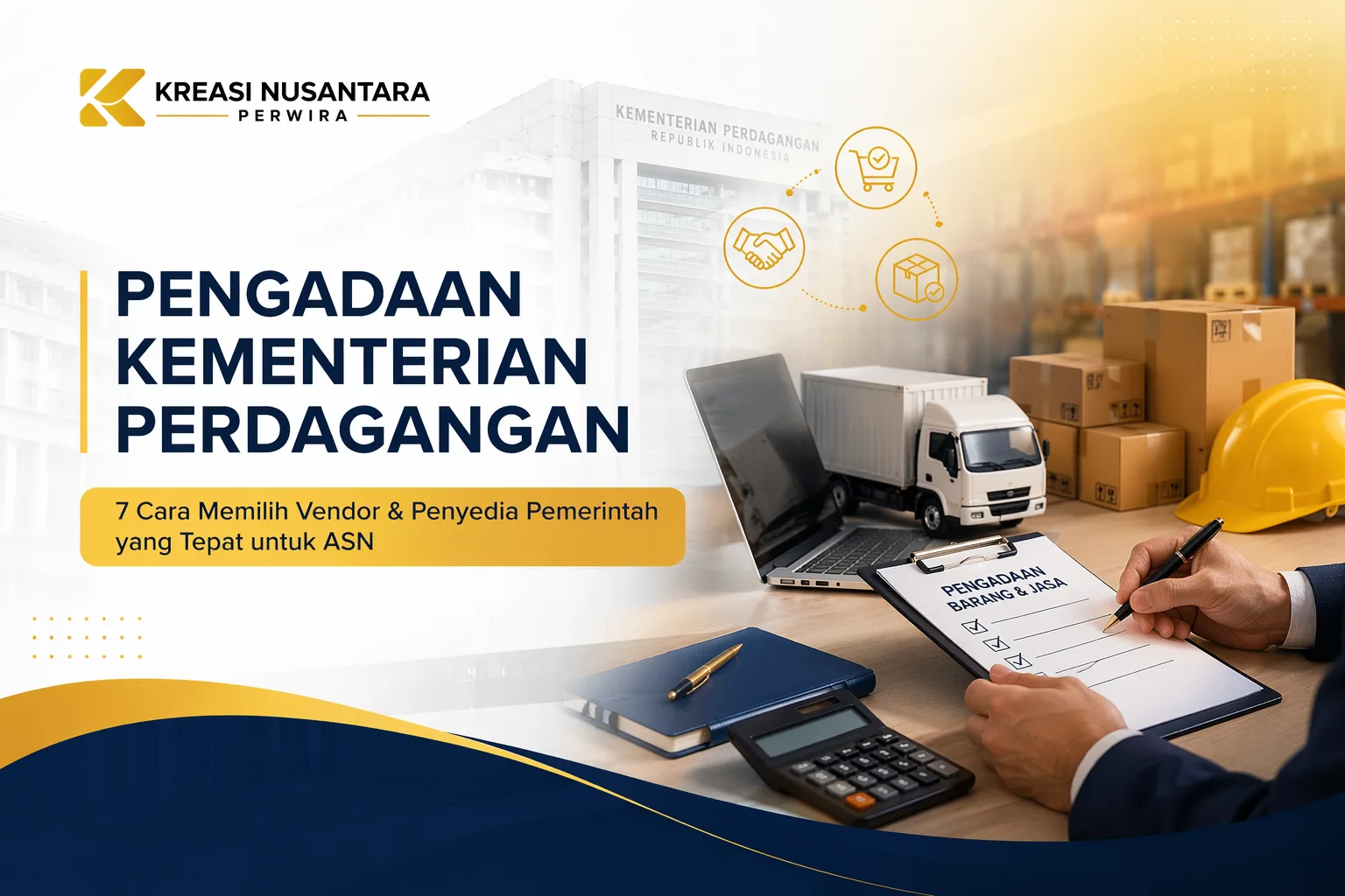 Gambar ilustrasi pengadaan Kementerian Perdagangan dengan vendor dan penyedia pemerintah untuk ASN